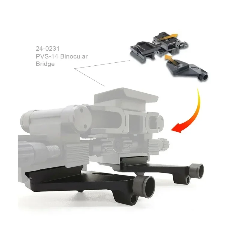 Adaptador PVS-14 CNC cola de milano para soporte Binocular NVG - imagen 5