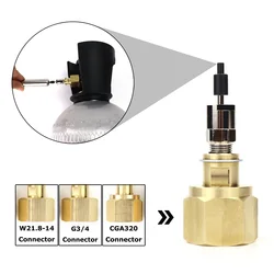 Adaptador de recarga CO2 HPA compatible botella W21.8 DIN477 CGA320
