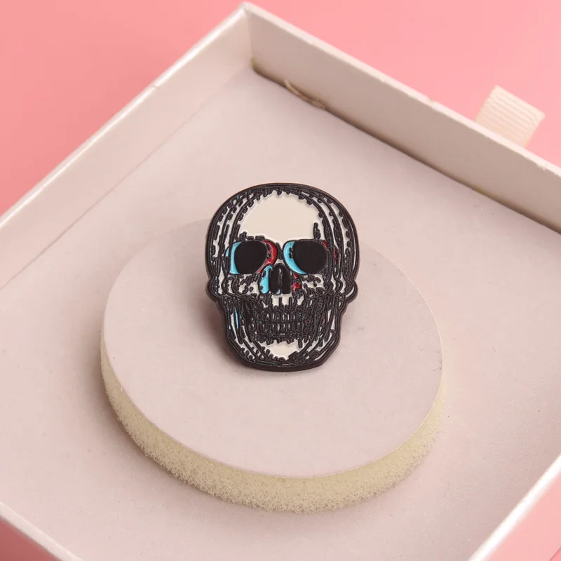Gittarak broche gótico calavera esmaltada – Halloween
