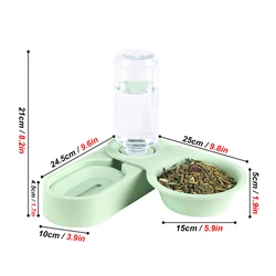 Comedero y bebedero automático plato alto doble para conejos y cobayas