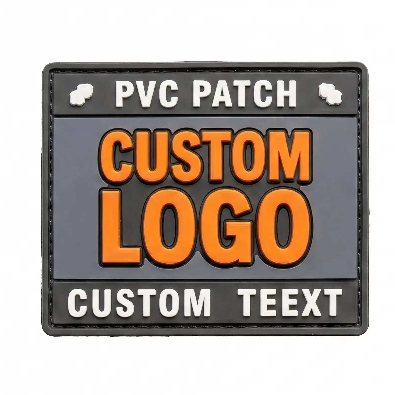 Parche PVC termoadhesivo 3D logotipo personalizado con velcro - imagen 4