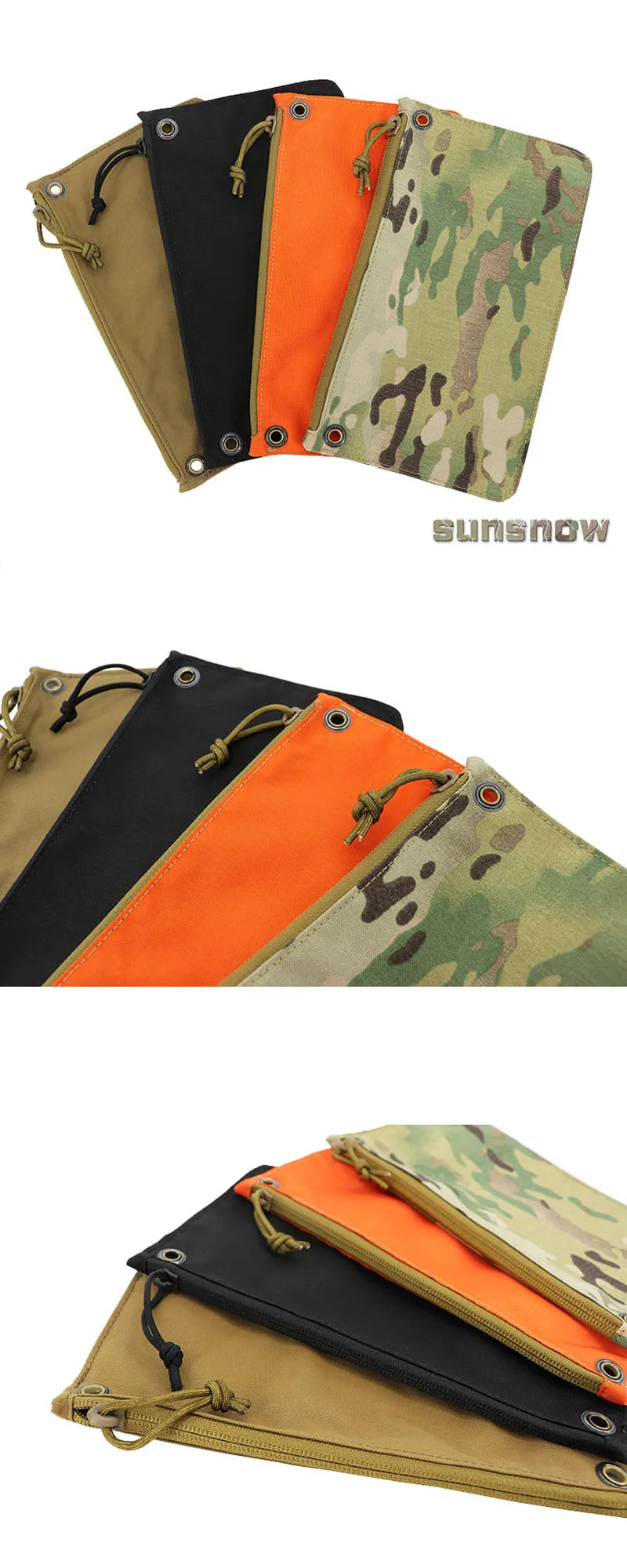 Bolsa táctica EDC en nylon 500D con cremallera YKK