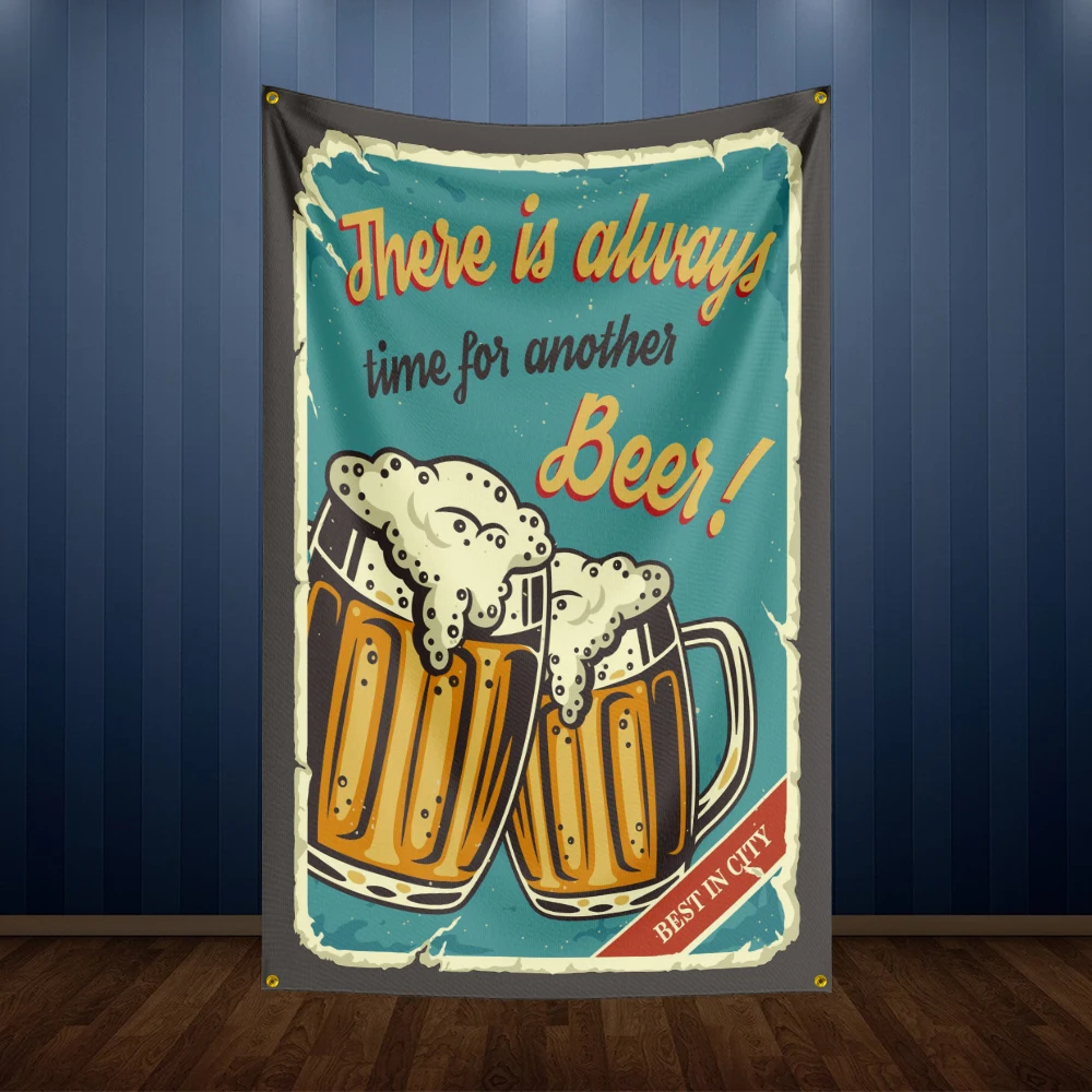 Bandera decorativa para pared de bar cervecero