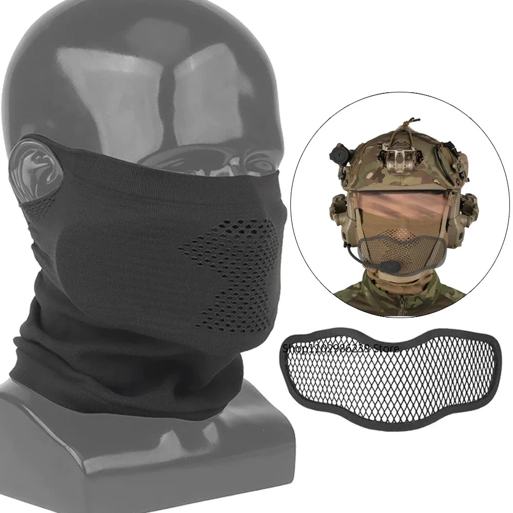 Máscara táctica media cara malla de acero para airsoft y tiro