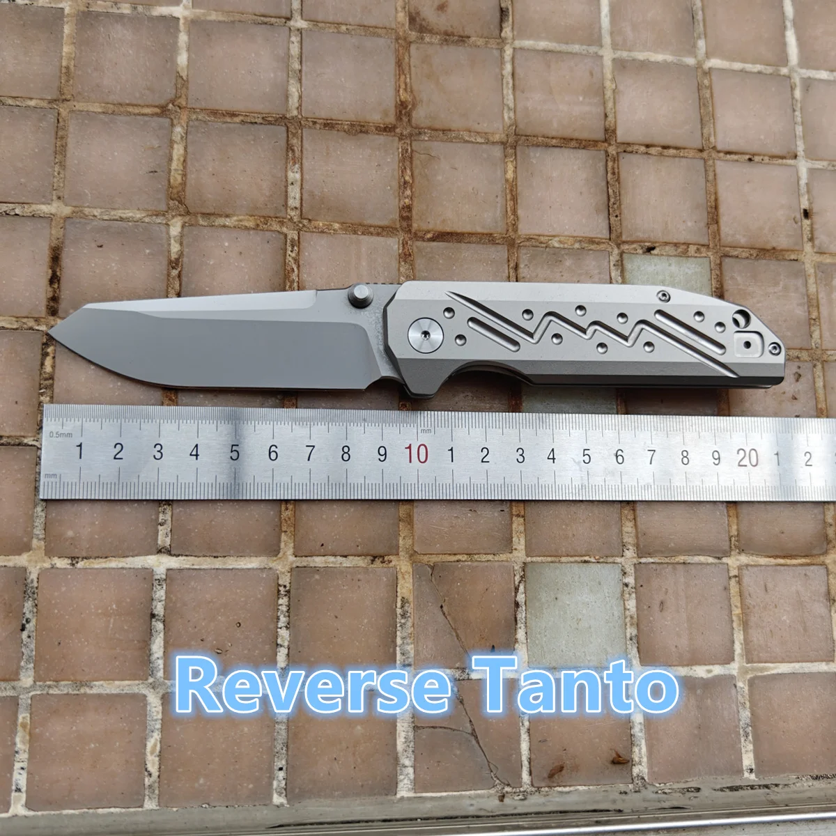 Cuchillo EDC HawkZone Reverse Tanto VG10 cerámico titanio camping - imagen 2