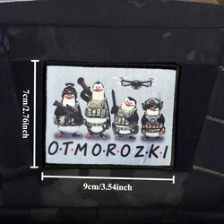 Parche táctico auto-adhesivo pingüino moral militar para ropa