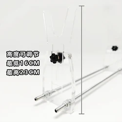 Soporte táctico acrílico para rifle extensible con estante ajustable