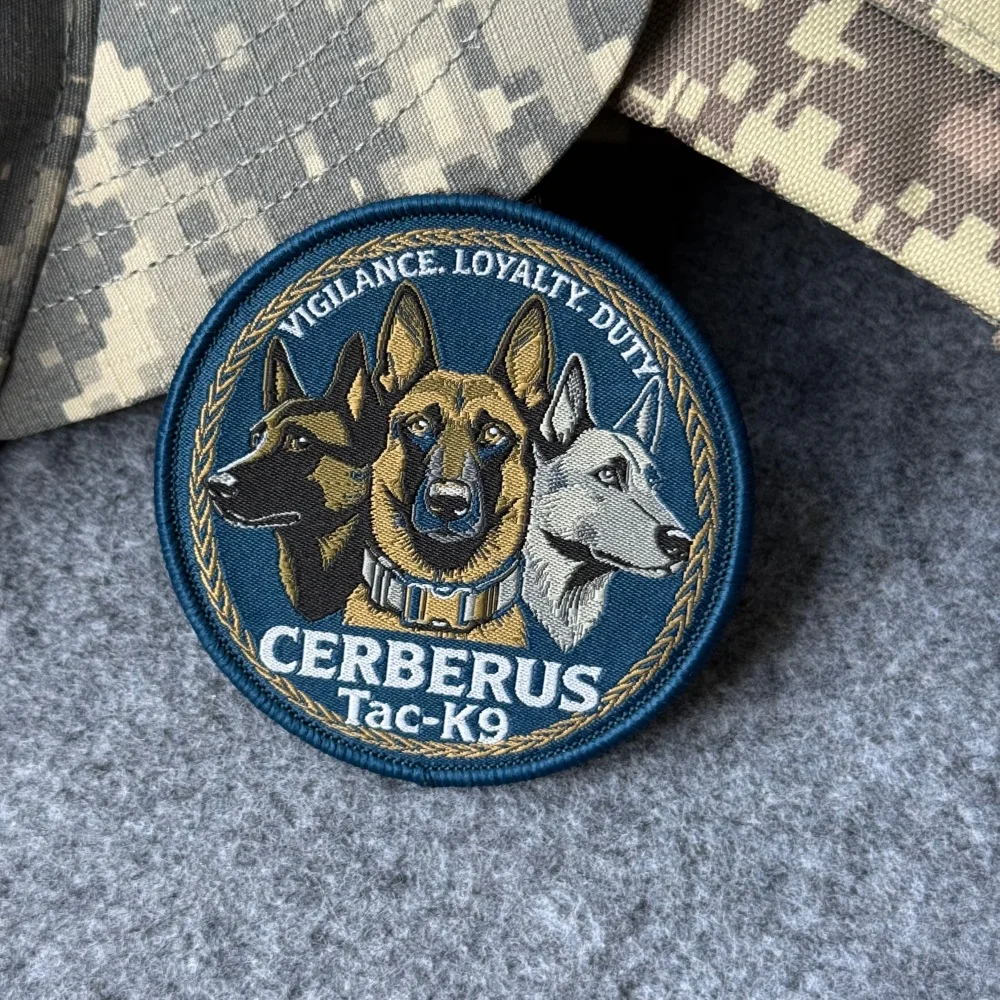Parche táctico K9 Pastor Alemán con gancho y bucle para mochila - imagen 4