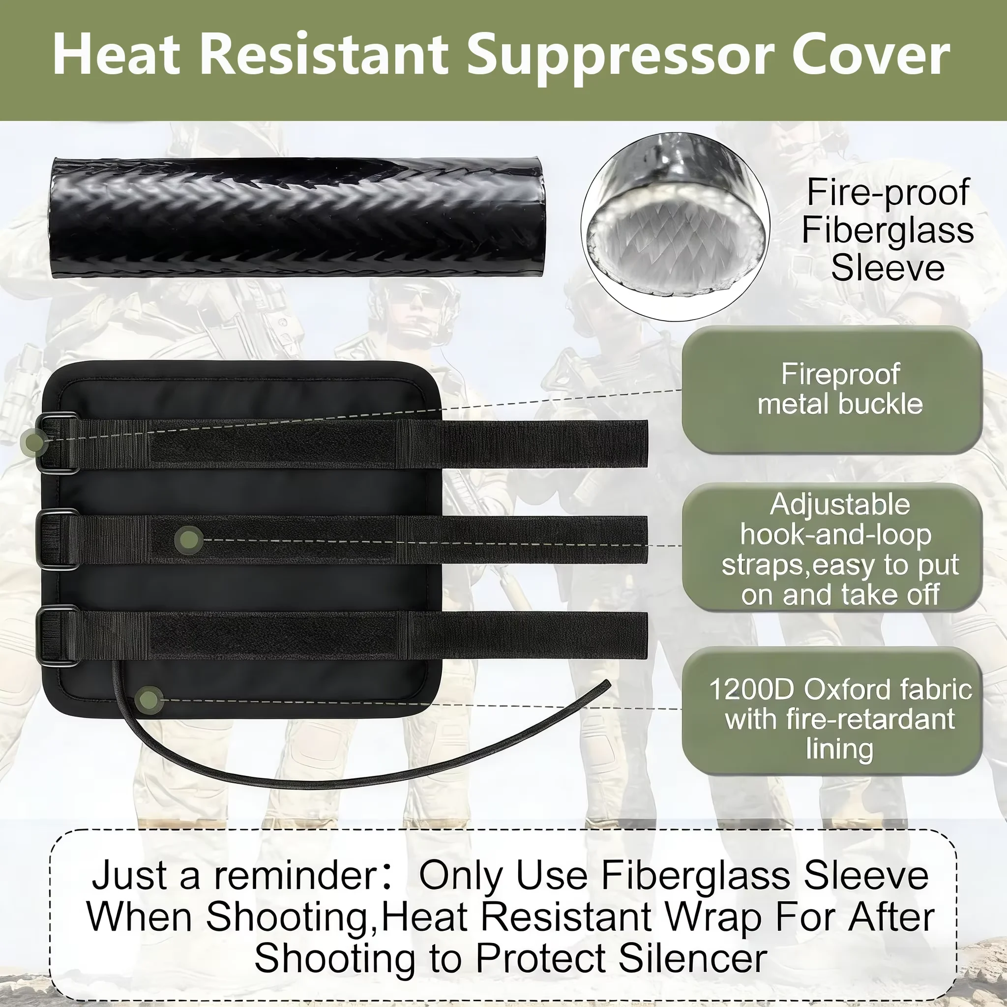 Funda térmica ignífuga para silenciador antideslizante ajustable - imagen 5