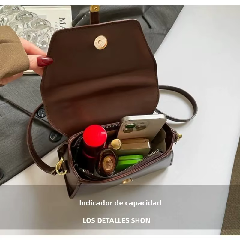 Bolso bandolera mujer gamuza moderna compacta para otoño e invierno