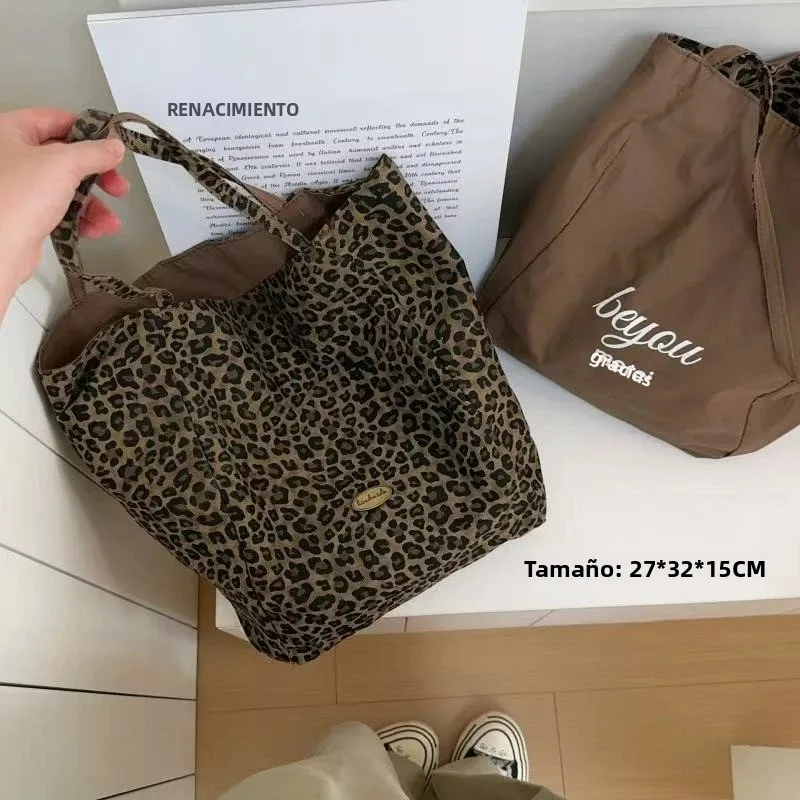 Bolso de hombro táctico lona leopardo doble cara gran capacidad - imagen 4