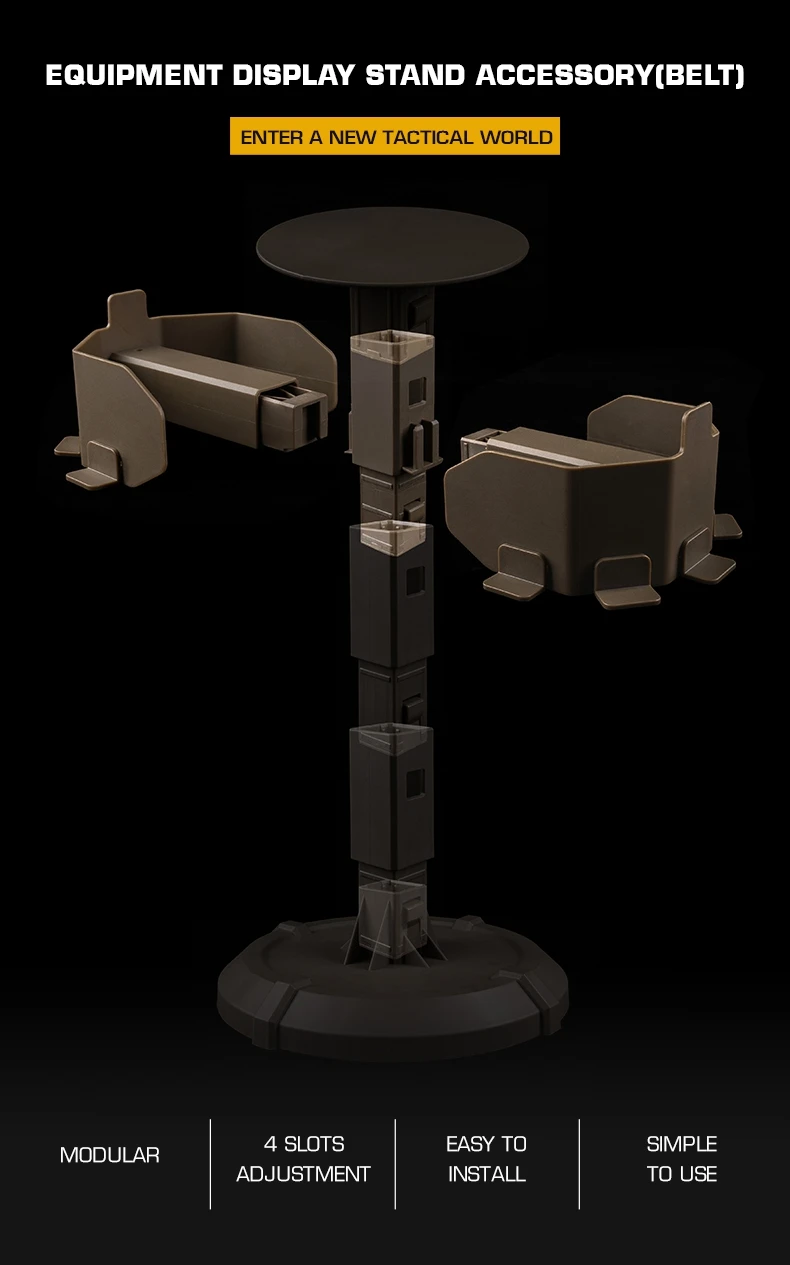 Soporte modular para correa de equipo en colores negro/café/gris