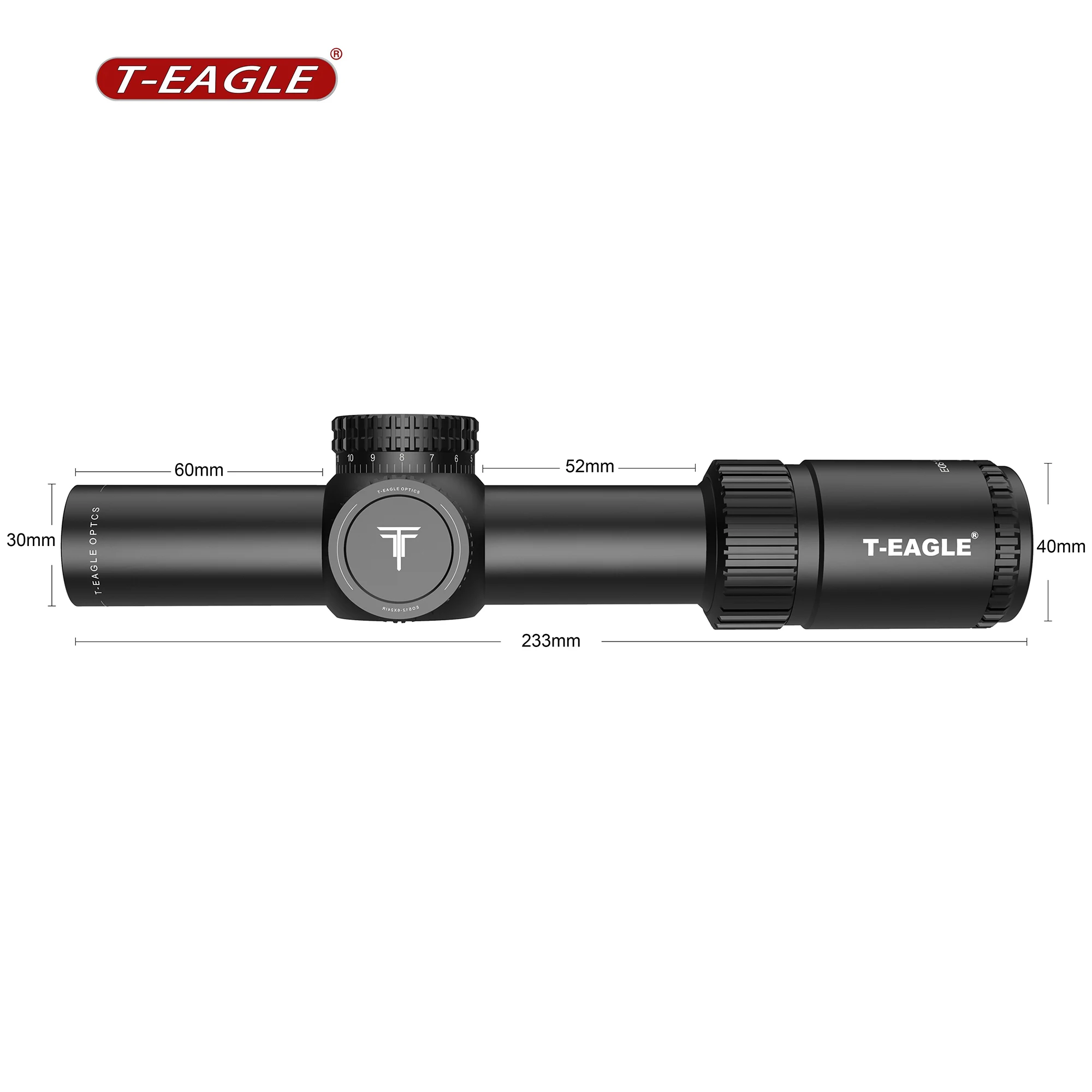 T-EAGLE EOS mira telescópica táctica con luz roja y verde para rifle - imagen 2