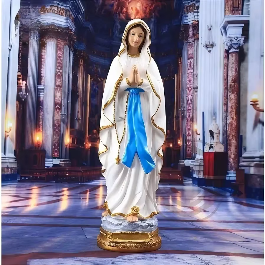 Estatua religiosa de resina de la Virgen María para decoración - imagen 2