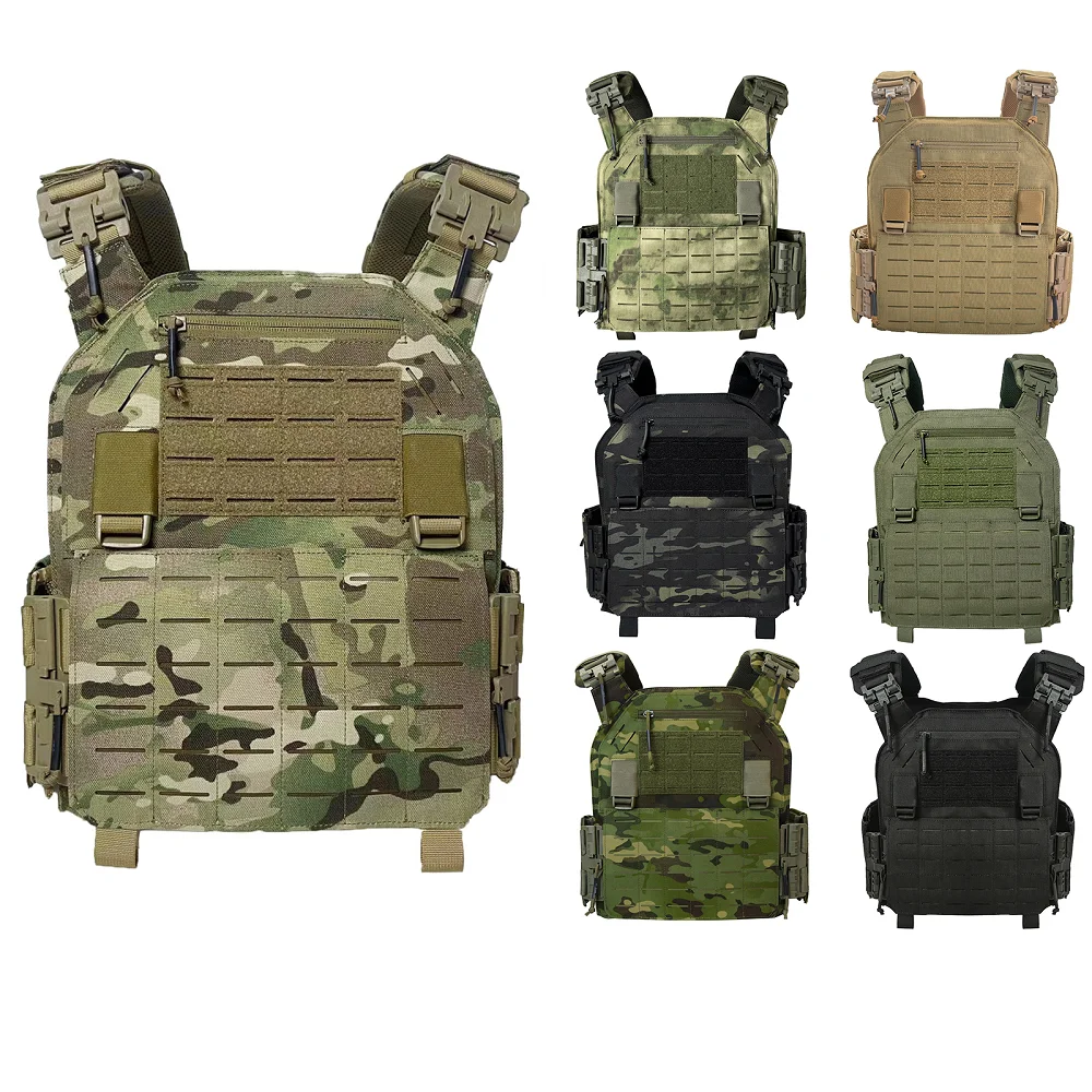 Vista frontal del chaleco táctico