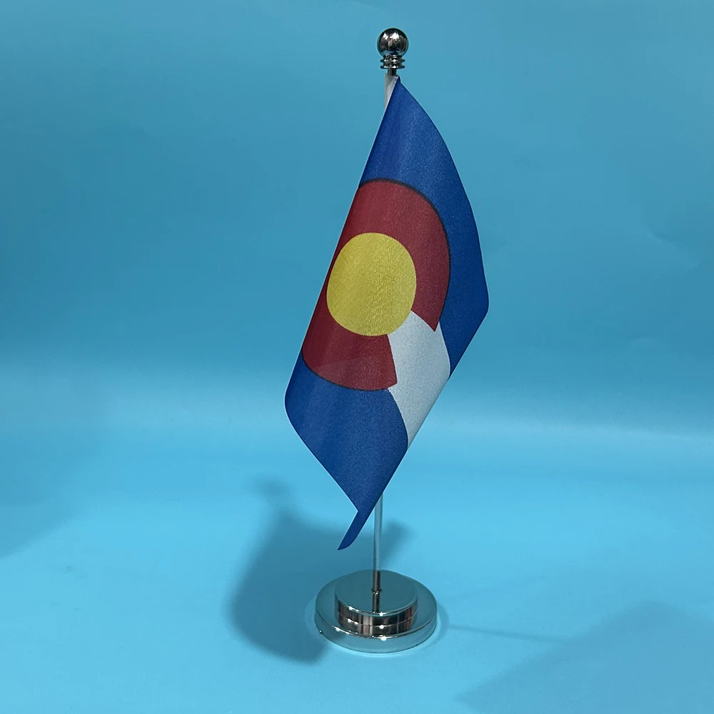 Bandera de Colorado pequeña de poliéster para escritorio oficina