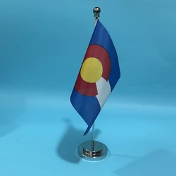 Bandera de Colorado pequeña de poliéster para escritorio oficina