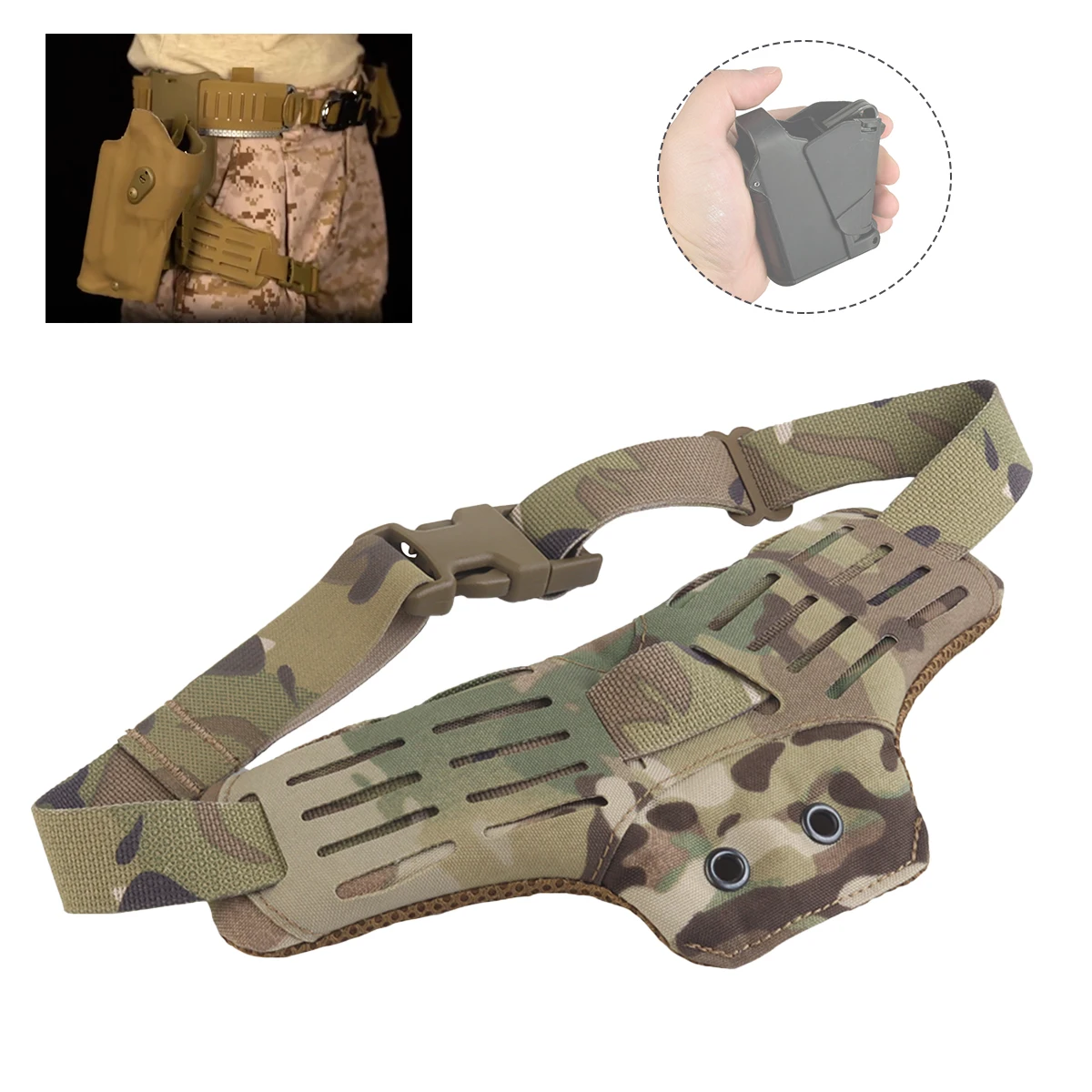 Funda portacargador táctica de nailon para 9 mm y .22 LR, compatible con MOLLE - imagen 4