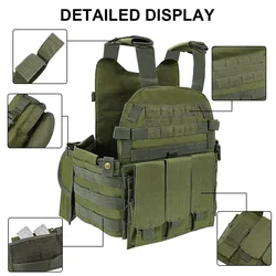 Chaleco táctico MOLLE camuflaje nylon airsoft combate montaña