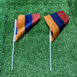 Bandera Armenia con asta plástica – Pabellón nacional izado manual