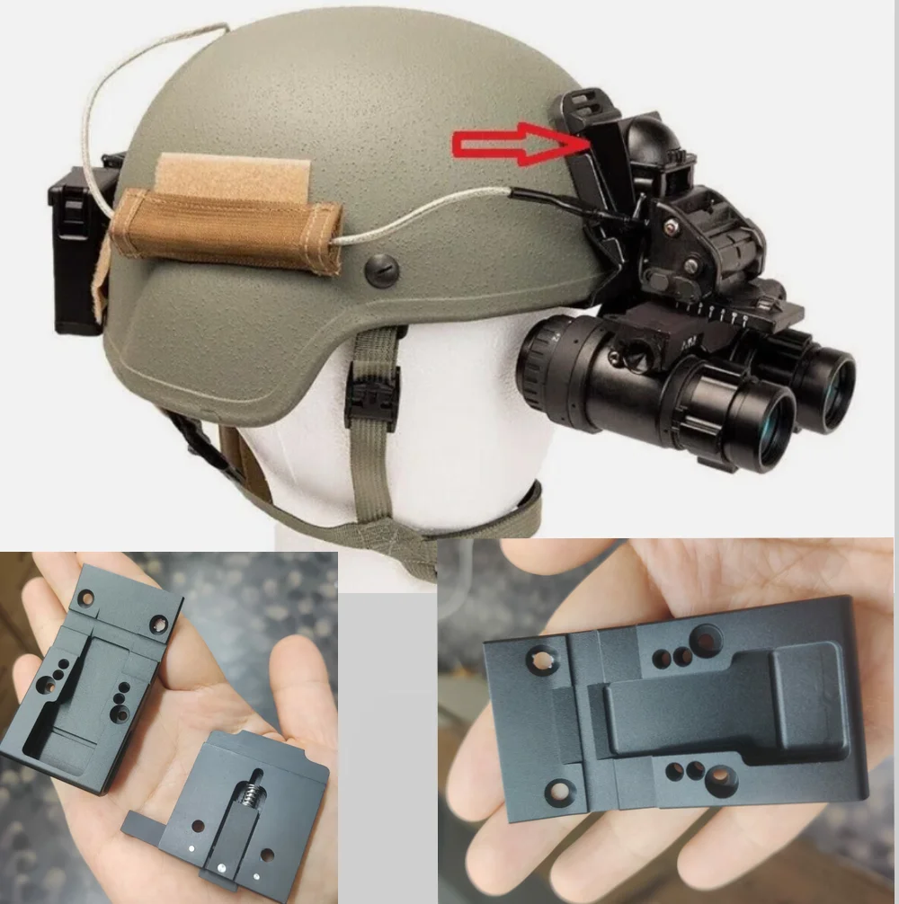 Casco táctico de metal para airsoft con montaje NVG y adaptador