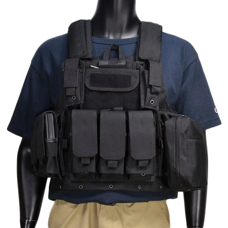 Chaleco táctico MOLLE para airsoft con portacargadores desmontable - imagen 5