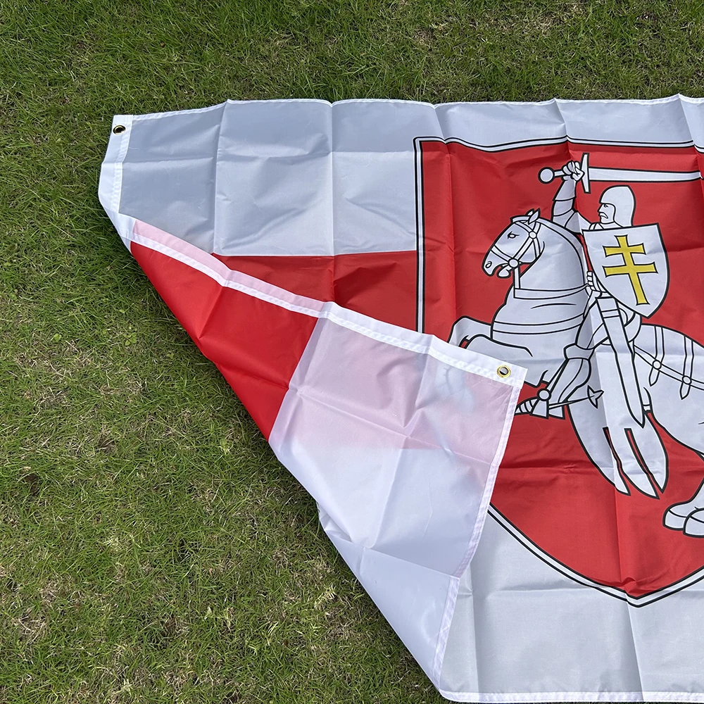 Bandera Bielorrusia poliéster con escudo para exterior e interior - imagen 2