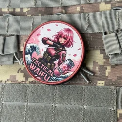 Parche táctico moral anime waifu con gancho y bucle