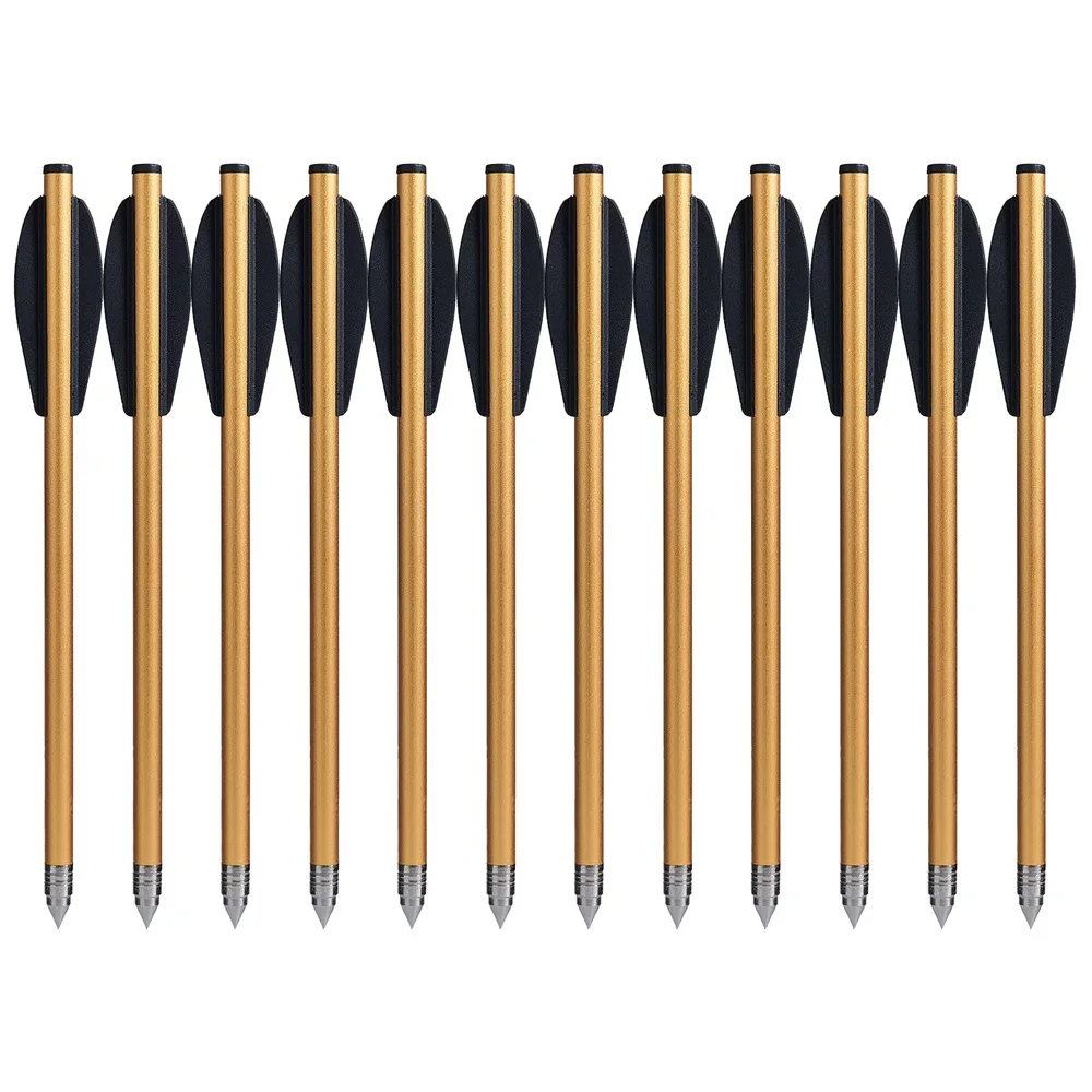 Flechas para ballesta de eje aluminio con plumas plásticas tipo sauce - imagen 5