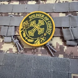 Parche táctico bordado Cruz caballero medieval con velcro insignia