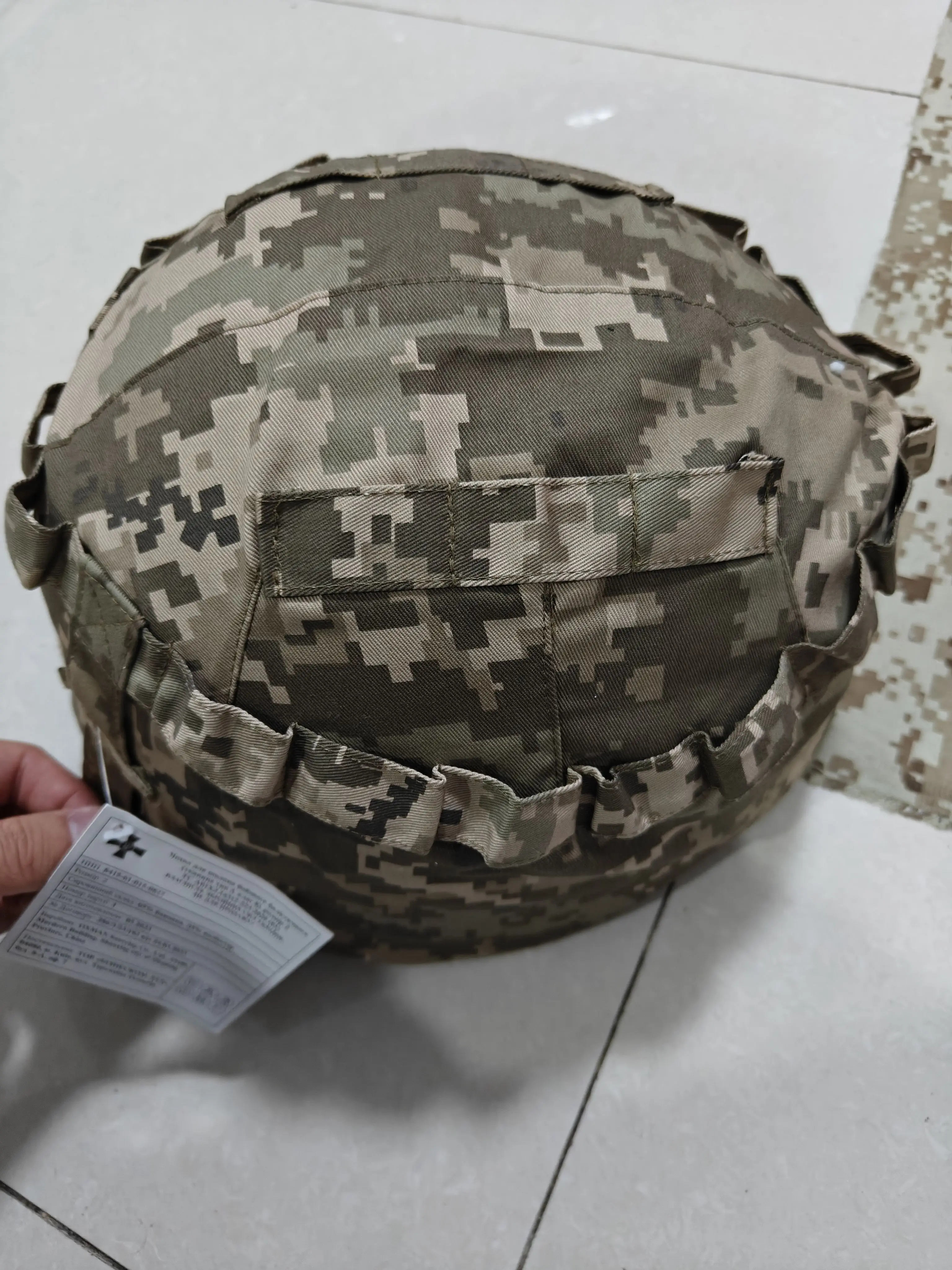 Cubierta casco táctico camuflaje ucraniano de tela resistente - imagen 5