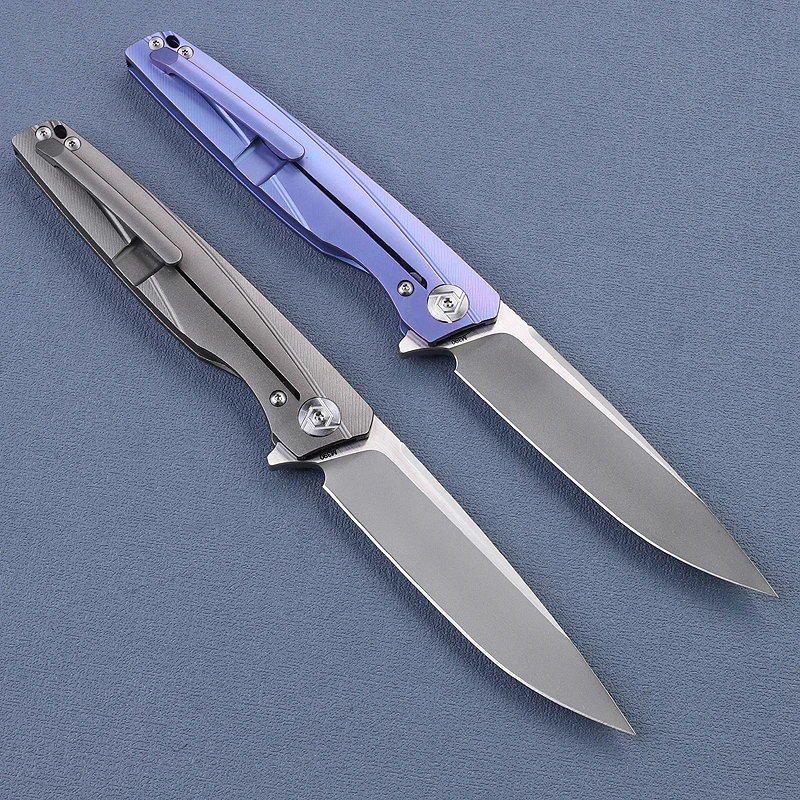 RIKE Navaja táctica plegable M390 acero militar EDC para bolsillo