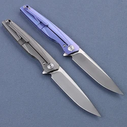 RIKE Navaja táctica plegable M390 acero militar EDC para bolsillo