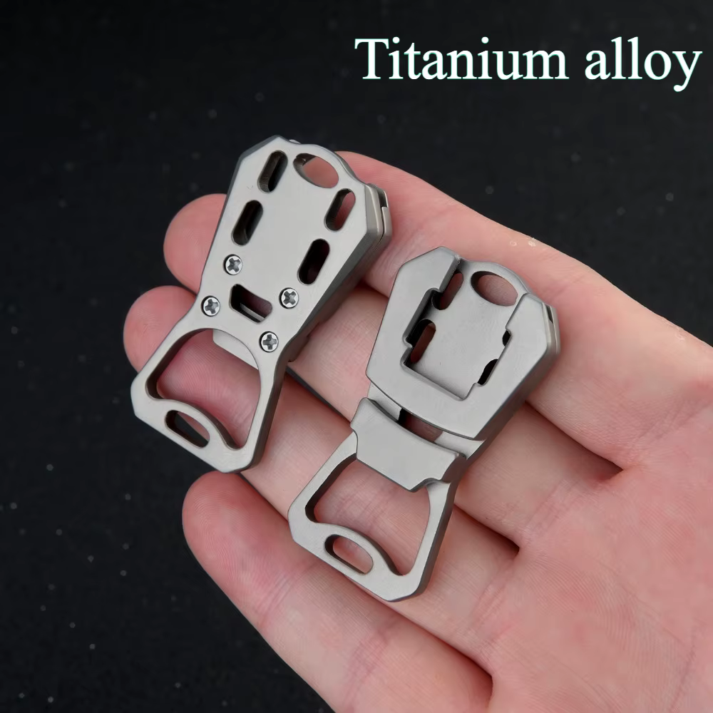 Abridor de botellas titanio mini, llavero portátil táctico