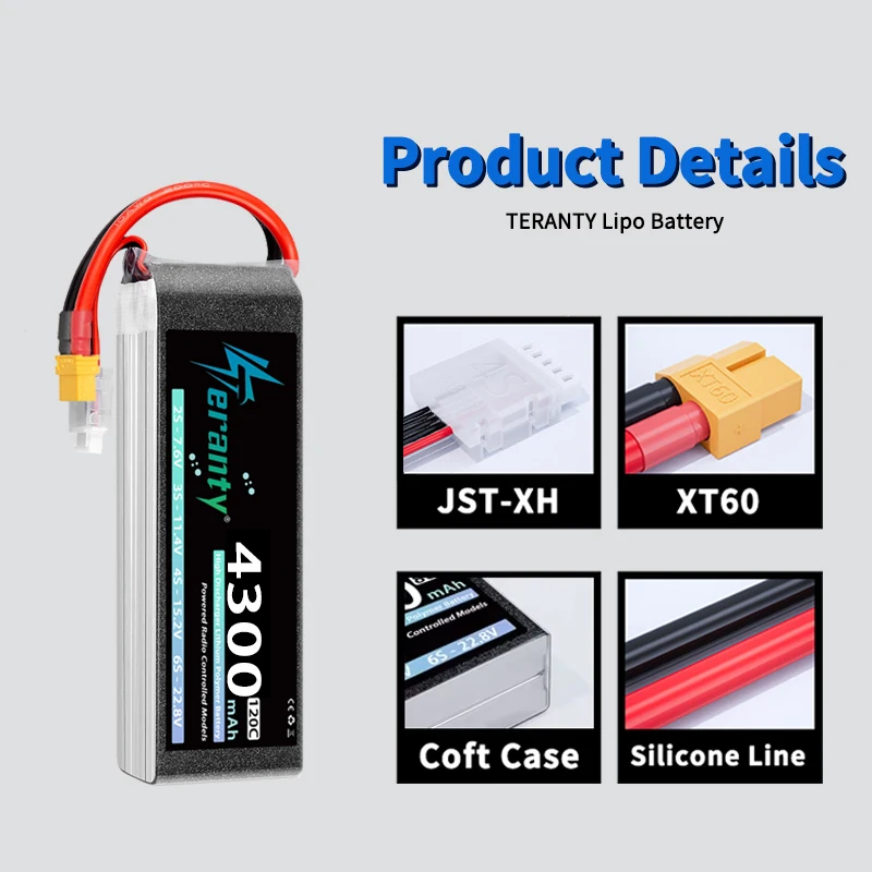 Batería LiPo TERANTY alta descarga para RC con conector rápido - imagen 2