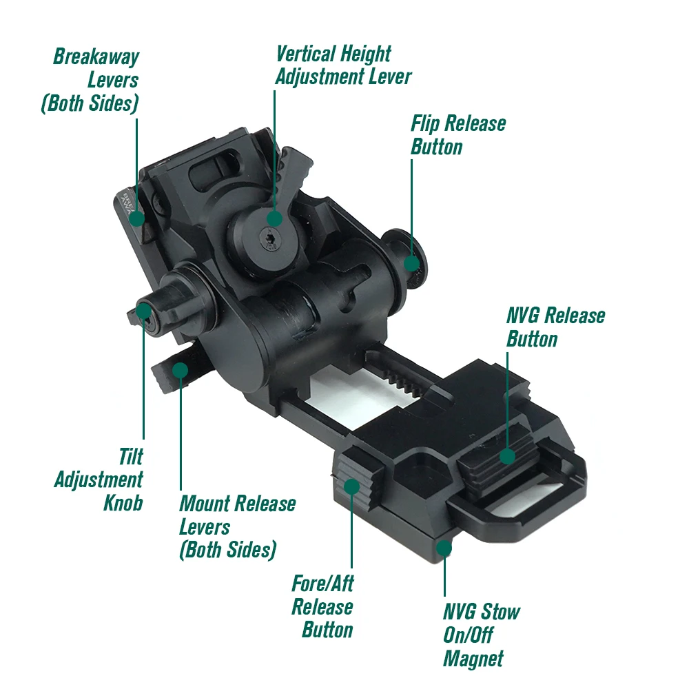 Soporte metálico CNC para NVG