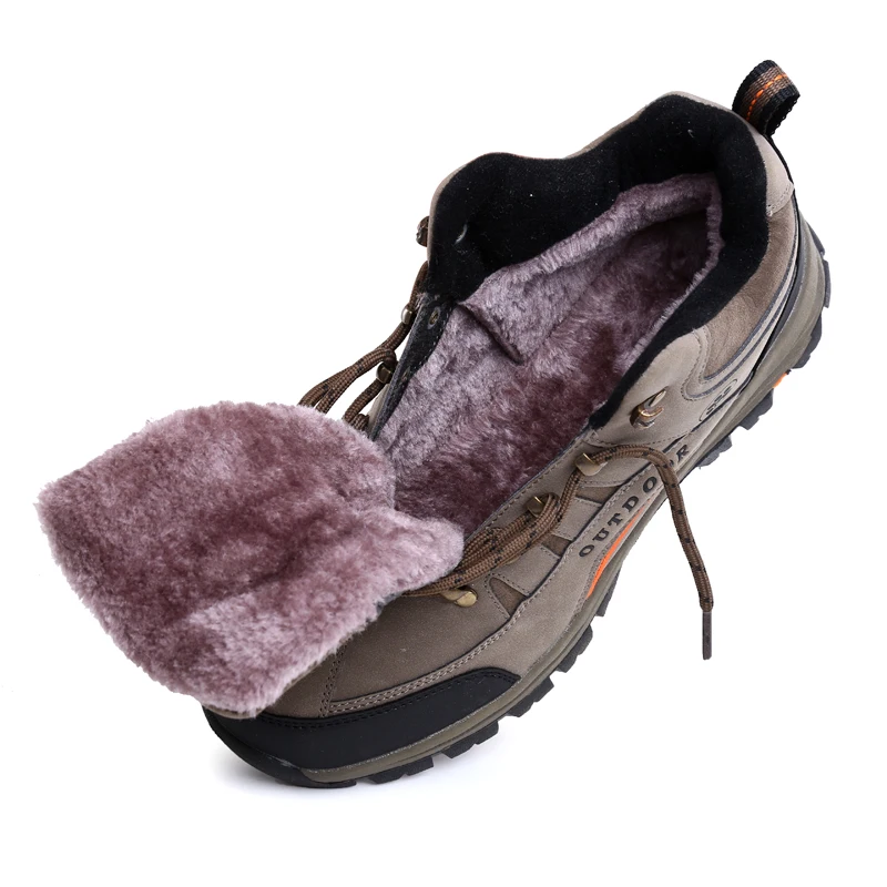 HIKEUP Botines impermeables de cuero genuino senderismo transpirable - imagen 5