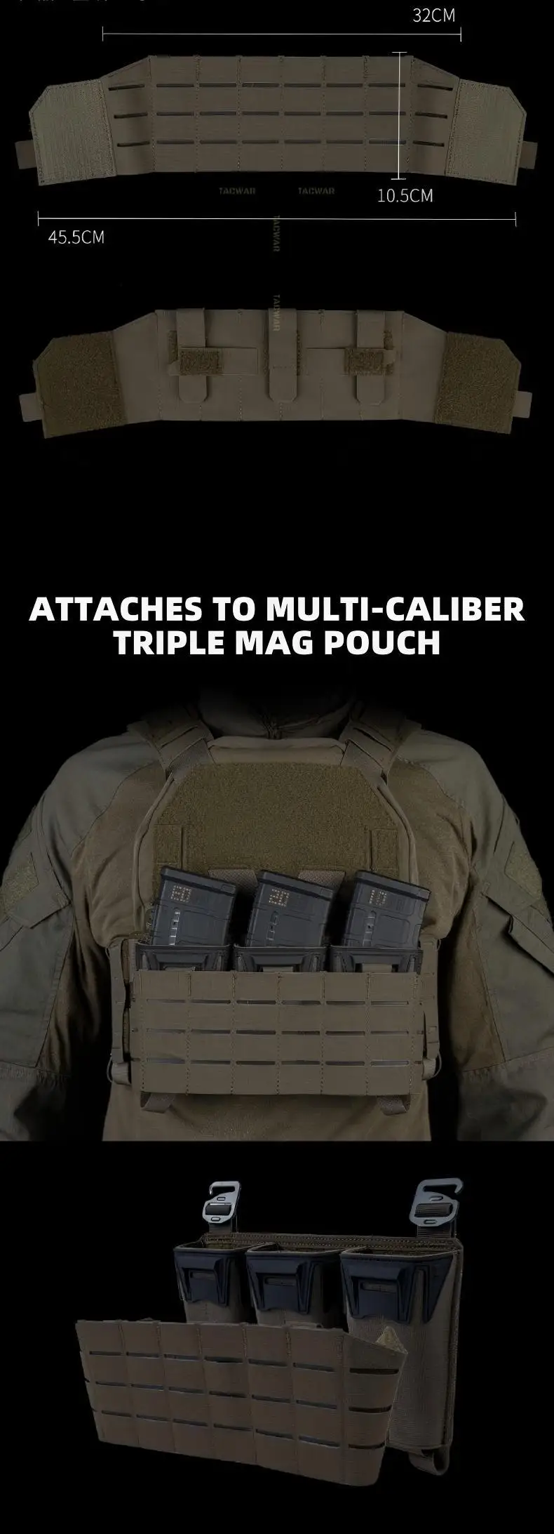 Sistema de fijación MOLLE detalle