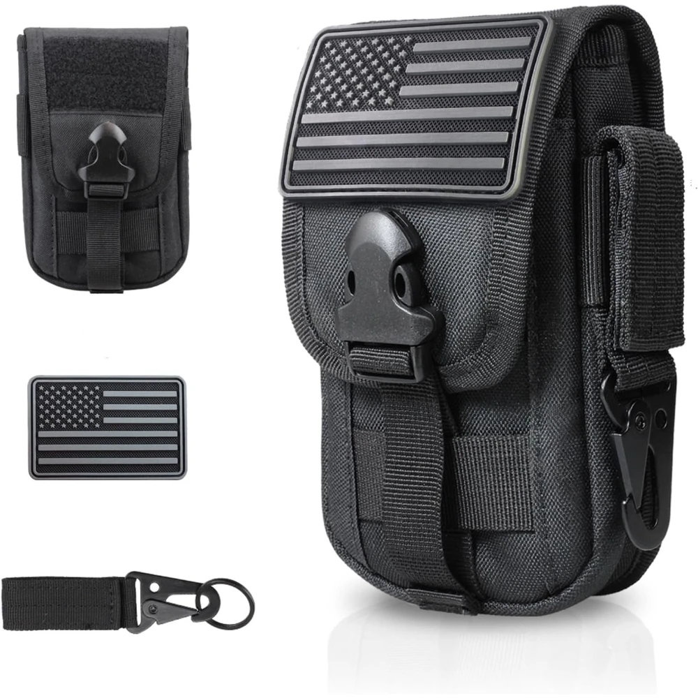 Funda táctica MOLLE para teléfono EDC con bloqueo de tarjetas