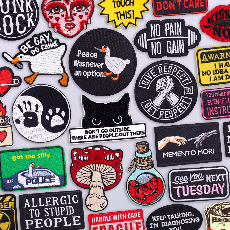 Parche divertido con mensaje positivo aplican a mochila