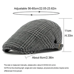 Gorra Newsboy plana a cuadros – Estilo Gatsby retro unisex ajustable