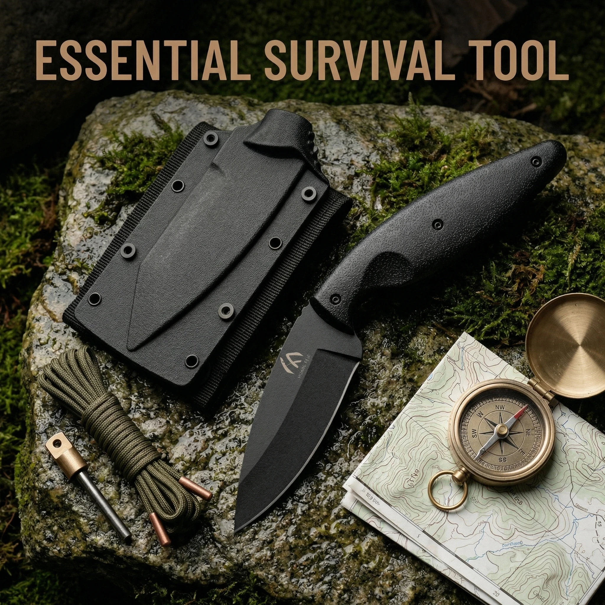 Cuchillo fijo mango G10 con funda para exteriores de supervivencia - imagen 5
