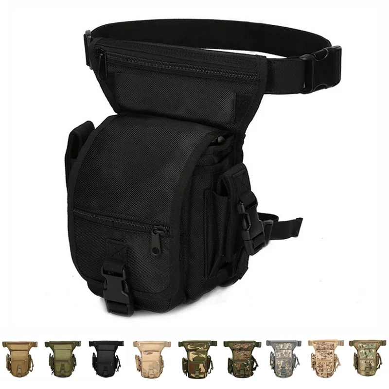 Bolsa táctica para pierna nailon impermeable, correa ajustable muslo - imagen 2