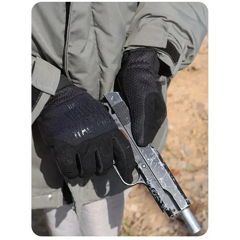 Guantes tácticos pantalla táctil antideslizantes dedos completos moto