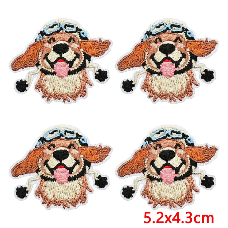 Parche bordado termoadhesivo corgi y beagle para ropa manualidades - imagen 2