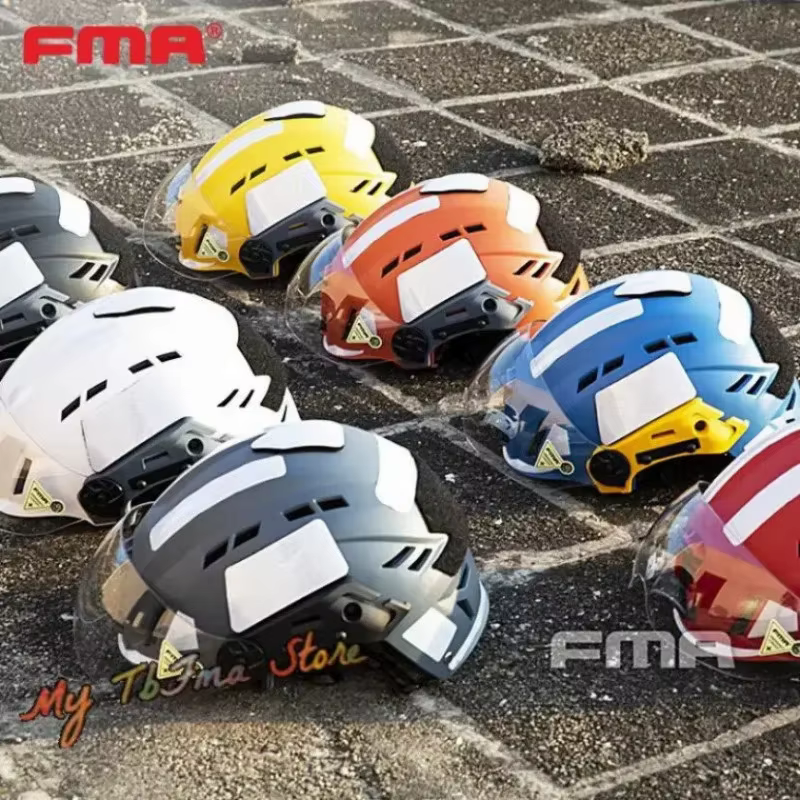 Casco ligero táctico FMA EX SAR con visor – Rescate y emergencias - imagen 2