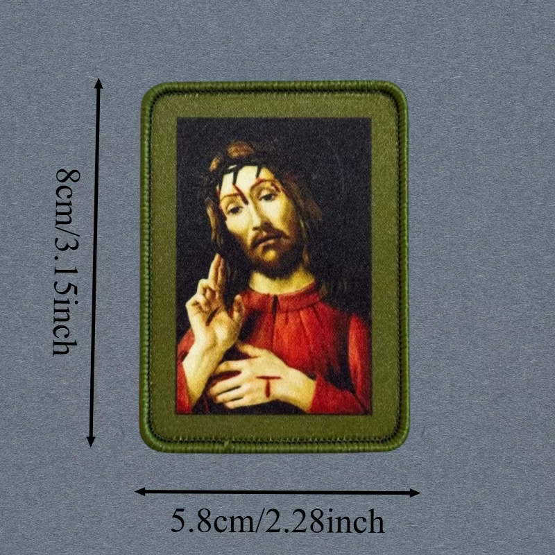 Parche táctico con velcro de gancho y bucle Jesucristo para chaleco