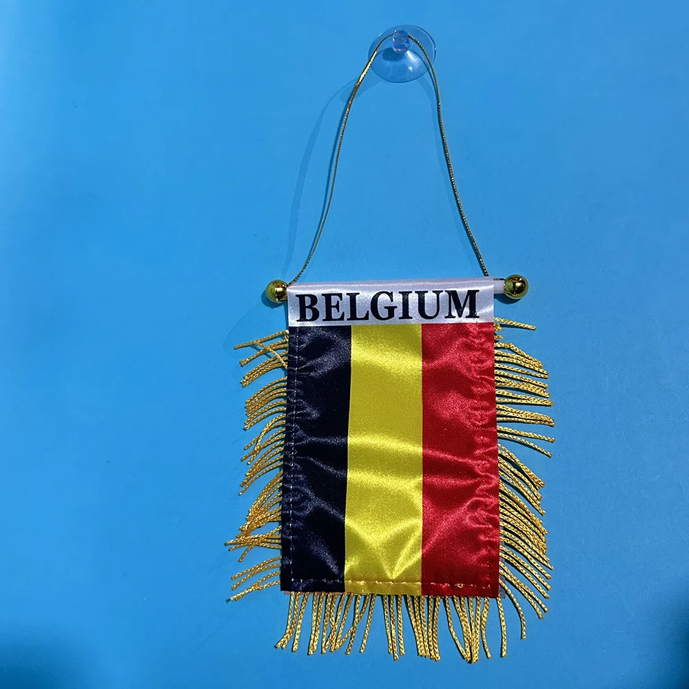 Mini bandera de Bélgica para ventana