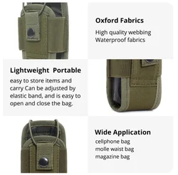 Porta radio MOLLE táctico – Bolsa compatible walkie talkie
