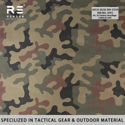 Tela táctica camuflaje Woodland ripstop NYCO camo Polish uniformes
